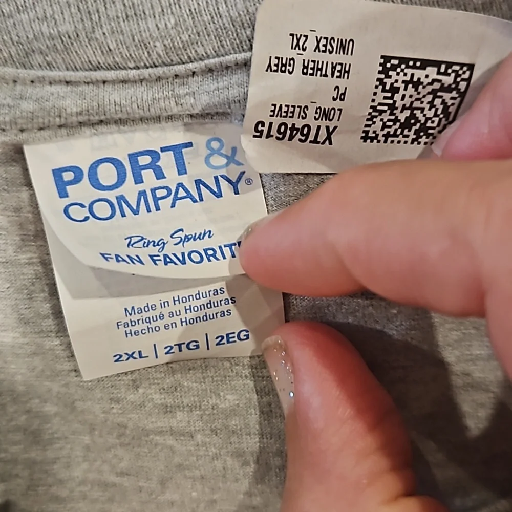 Men's Honor US Vets Grey long sleeve size 2X - Picture 3 of 3
